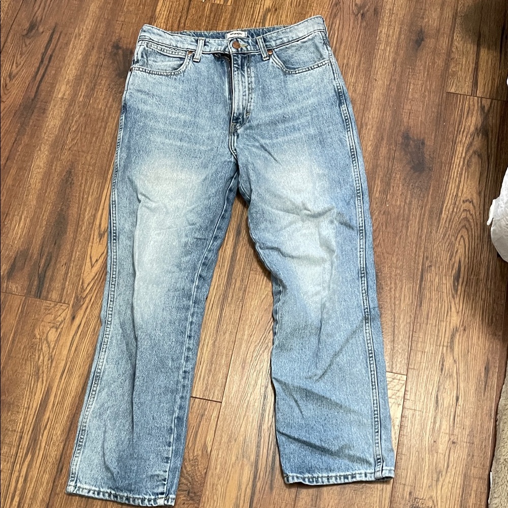 Wrangler High Rise Classic Blue Denim Jeans